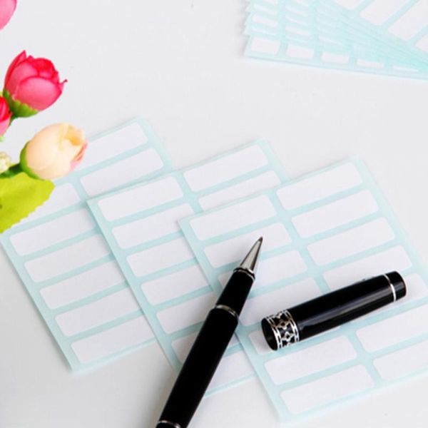 

refills 12 sheet self adhesive sticky white label blank stickers note tags crafts-limited time ultra low price, Black;red
