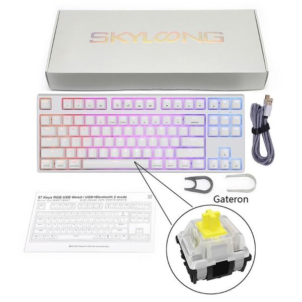 

keyboards lxaa mechanical gaming keyboard 87 keys 16.8 million color rgb led backlit programmable for pc/mac gamer gateron optical