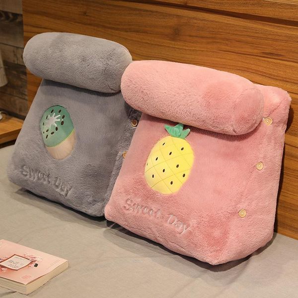 

pillow lovely cartoon plush sofa bedside cushion fruit triangle office home waist birthday gift for kid girl