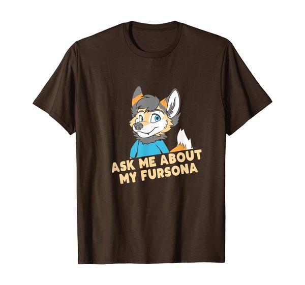 

ask me about my fursona - funny furry cute owo fursuit t-shirt, White;black