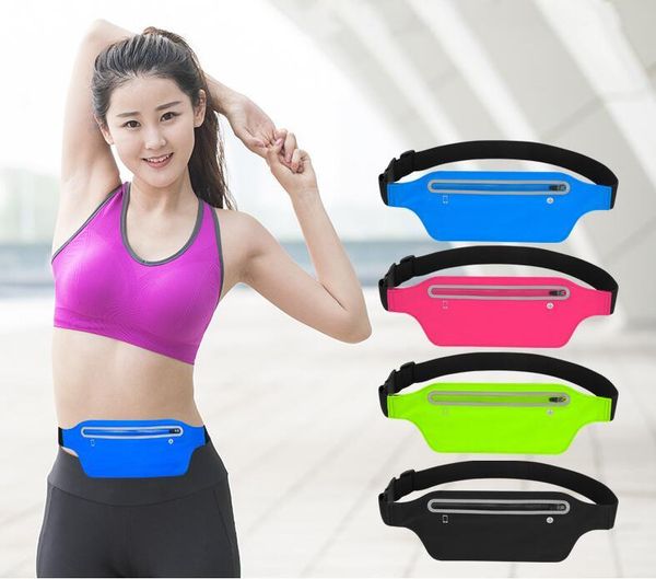 

waist bags men and women sports 4-6 inch mobile phone slim pack outdoor running mini fanny waterproof belt