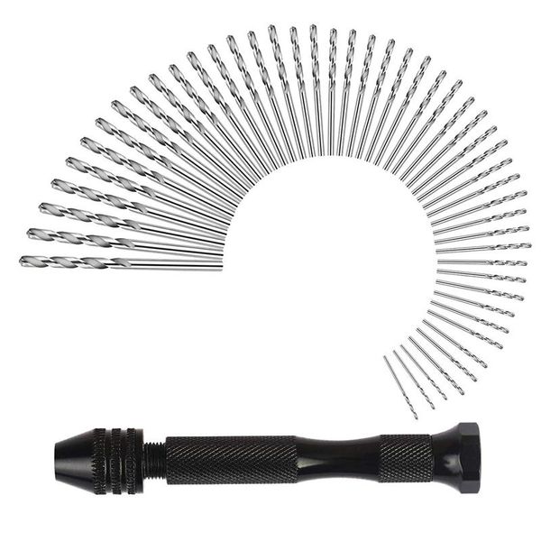 

hand drill set precision pin vise with 49 pcs mini twist bits for model,diy,jewelry making,multipurpose rotary tool drilli professional