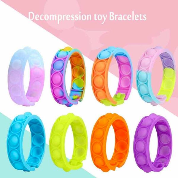 

dhl 3-7 delivery decompression toy bracelet press bubble psensitive color change puzzle sensorytoy for kids fidget vent toys cj22