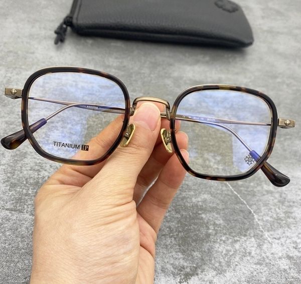 

krosin frame plate ultra light pure titanium square small face high myopia flat glasses, White;black