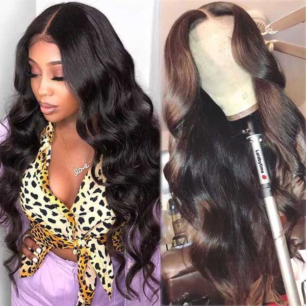 

body wave wig 13x4 lace frontal glueless front human hair wigs brazilian 180 density 28 inch, Black;brown