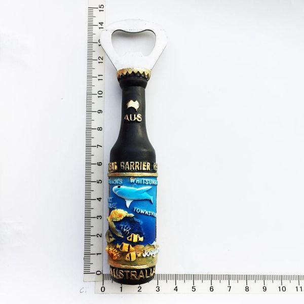 

fridge magnets 10-(australia)beer corkscrew magnet creative travel commemorate ornaments magnetism resin material refrigerator stickers