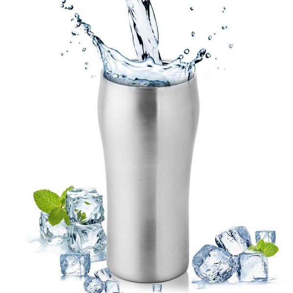 

mugs 15oz double wall stainless steel cup vacuum insulated beer tumbler coffee mug cold wine bar party drinkware