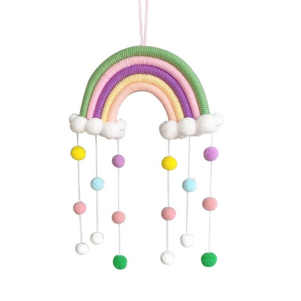 

decorative objects & figurines ins decoration nordic style children's room pendant woven cloud rainbow hanging wall home decor