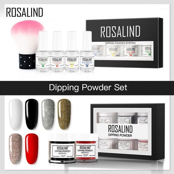 

dipping powder nails kit holographic nail dust natural dry without uv lamp manicure dip art design soak off set1, Silver;gold