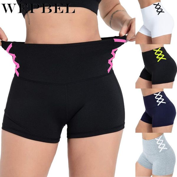 

women's fashion solid color high waist pencil shorts summer casual elastic skinny yoga, White;black