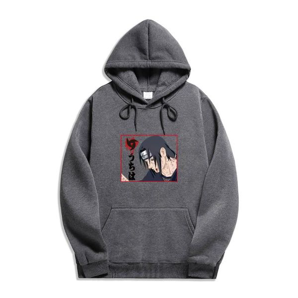 

kakashi sasuke hoodies men anime sweatshirts hooded 2021 brand man woman hip hop sweatshirt hoodie pullover men's &, Black