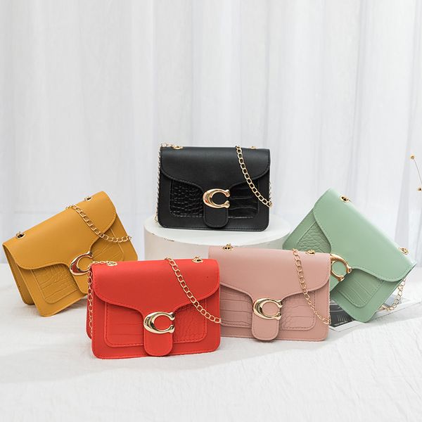 

wallet bag women 2021 autumn trend is fashionable and versatile small square , simple korean version net red single shoulder messenger, Red;black