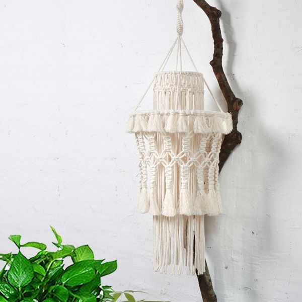 

tapestries home boho decor hanging lamp decoration macrame hand-knitted lampshade living room wedding decorative tassel tapestry