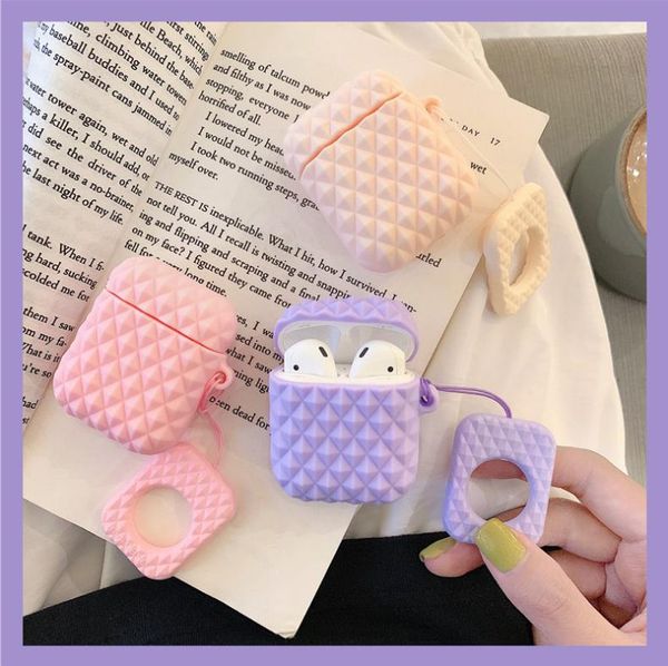

for airpods case silicone diamond bag earphone case for airpods 2 tws headphone case for apple air pods cover earpods ring strap