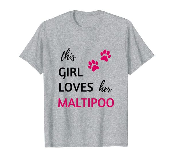 

maltipoo gift shirt - this girl loves her maltipoo t-shirt, White;black