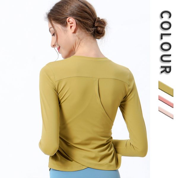 

women clothing tees t-shirts tracksuit sweatshirt yoga wear fitness sports autumn round neck mesh breathable quick-drying running, White