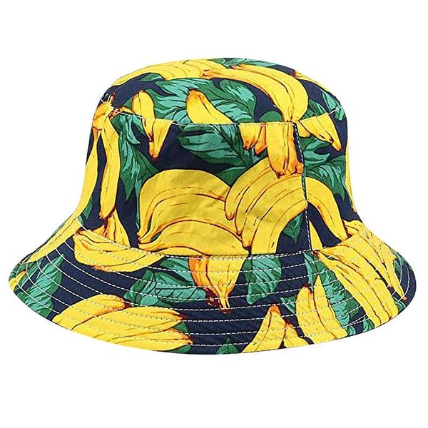 

bucket hat two side reversible fruit for men women summer cap fisherman banana tents and shelters