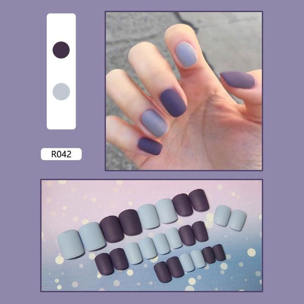 

nail gel 24pcs false wearable full cover variety sizes manicure art acrylic tips, Red;pink