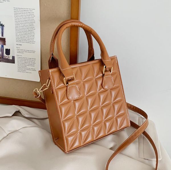 

shoulder bags women's plaid handbag quality pu leather tote female black small square crossbody bag with scarves bolsa feminina