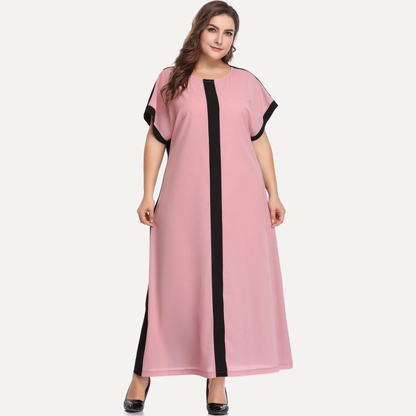 

women's plus size hy88001# large patchwork color contrast