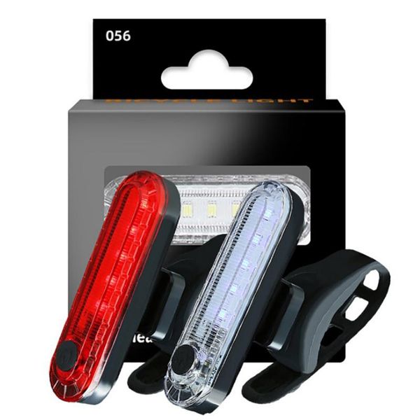 

bike taillight waterproof bicycle rear light led usb chargeable mountain headlight cycling tail-lamp lights