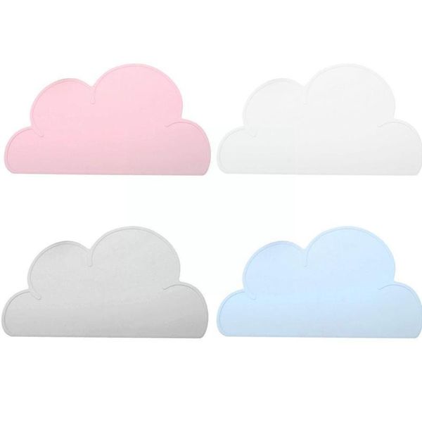 

mats & pads cloud shape placemat kids plate mat food grade silicone kitchen easy gadget heat table pad clean insulation non-slip waterp l6e2