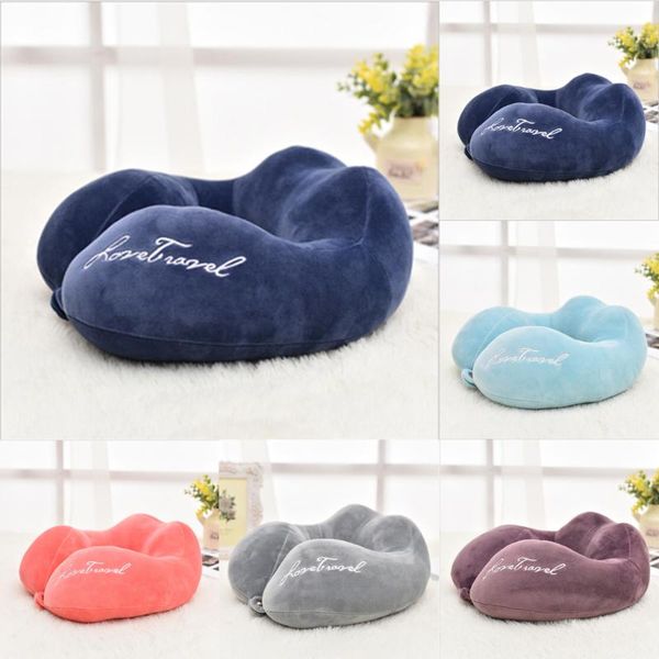 

pillow 2021 faroot u-shaped memory foam rebound travel neck support head rest portable holiday soft airplane sleep