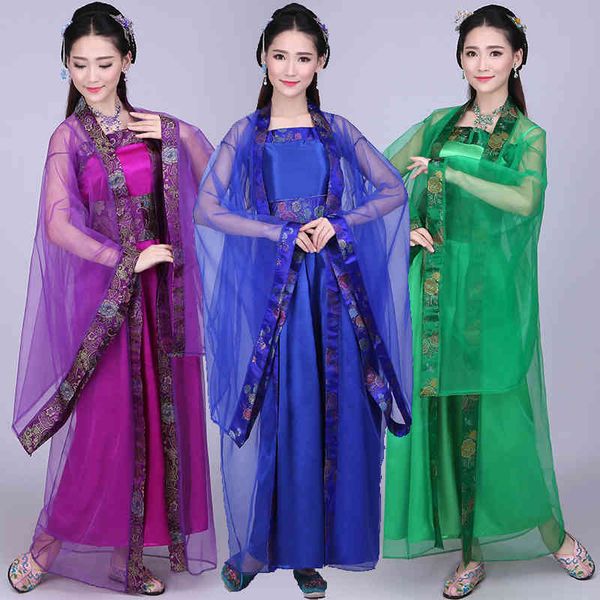 

fairy embroidered chinese dress cosplay princess clothes antique attire for woman hanfu tang suit traditional performance sw8g, Red