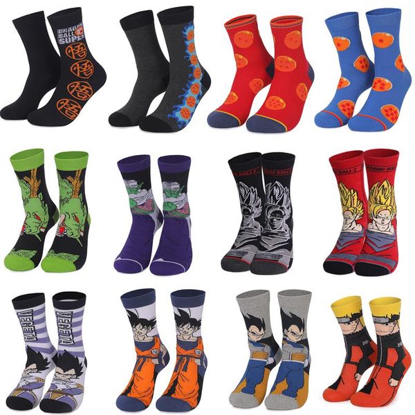 

party favor 12pair c227 colorful women cotton socks funny anime pattern creative man novelty cartoon sock for gifts