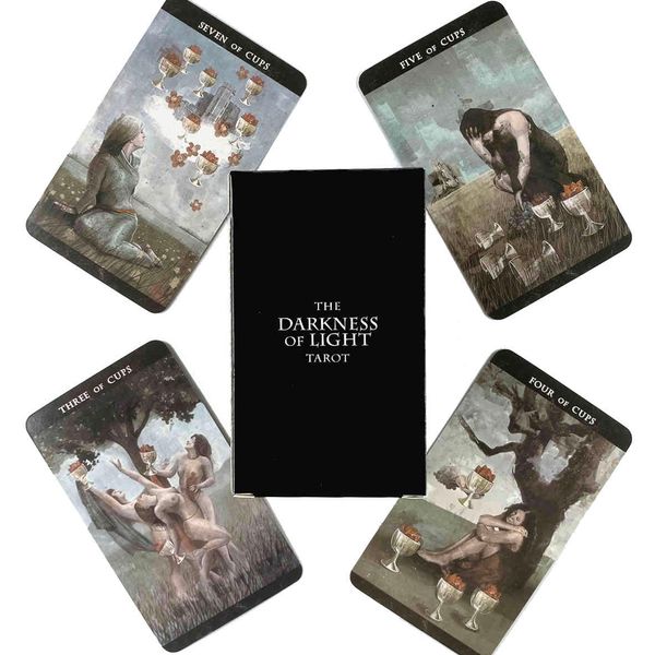 

the darkness of light tarot deck leisure party table game fortune-telling prophecy oracles cards with guide book
