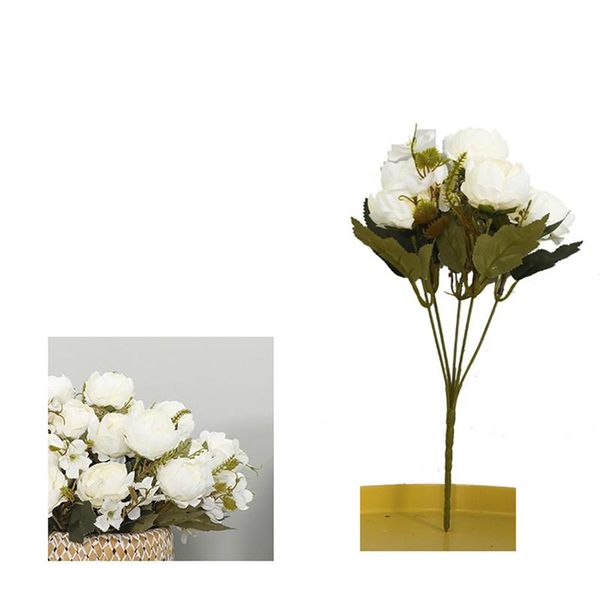 

decorative flowers & wreaths bouquet artificial peony silk flower home room party decoration ornament fake wedding accessorie