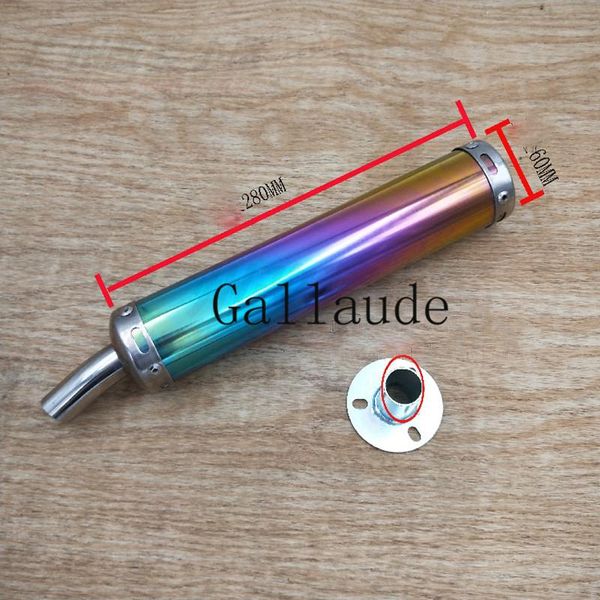 

motorcycle exhaust system 9 color universal metal 20mm racing muffler silence 2 stroke pipe