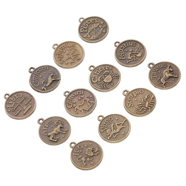 

pendant necklaces 24pcs diy alloy pendants double-sided jewelry necklace hanging charms, Silver