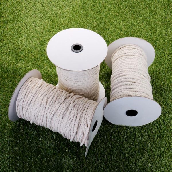 

yarn 1000g white cotton twisted braided cord rope diy home textile accessories craft macrame string 1 2 3 4 5mm, Black;white