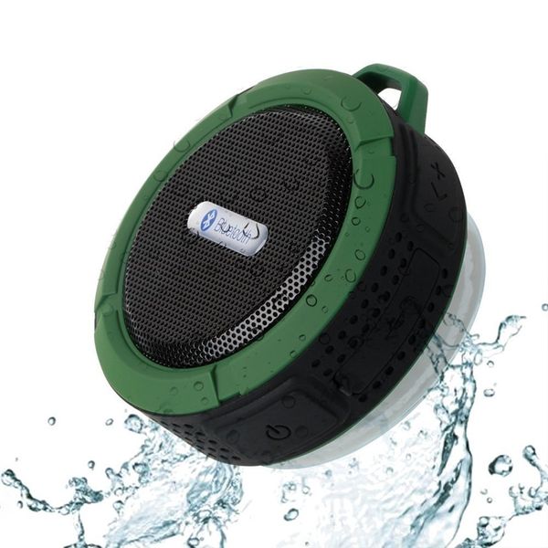 C6 À Prova D 'Água Ao Ar Livre Bluetooth Speaker TF Sem Fio Loudspeaker Alto-falantes Portáteis Duche Bicicleta Speaker para Bike / Banheiro