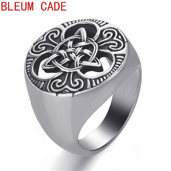 

wedding rings punk magic knot 316l stainless steel ring jewelry claddagh style fashion motor biker men, Slivery;golden