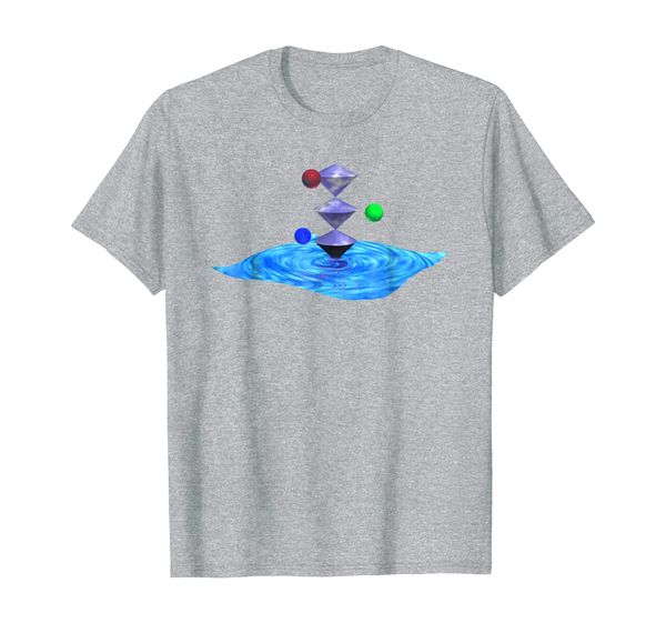 

1990s 3d diamond pond geometric vaporwave art shirt, White;black