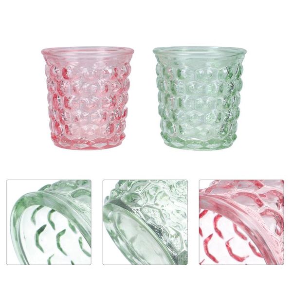 

candles 2pcs creative scented candle cups glass wax empty holders