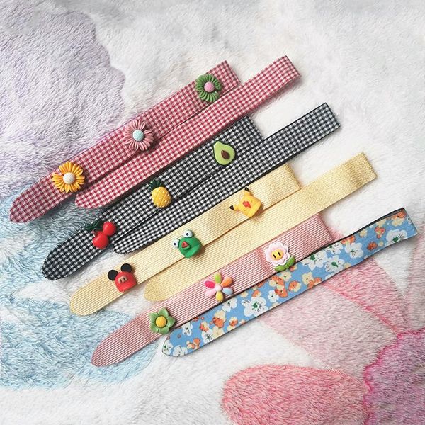 

hair accessories children cute cartoon flower fruit bangs stick hairbands baby girls lovely easy soft headbands kids, Slivery;white