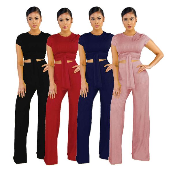 

star model 2021 new fashion solid color two piece suit, Black;pink