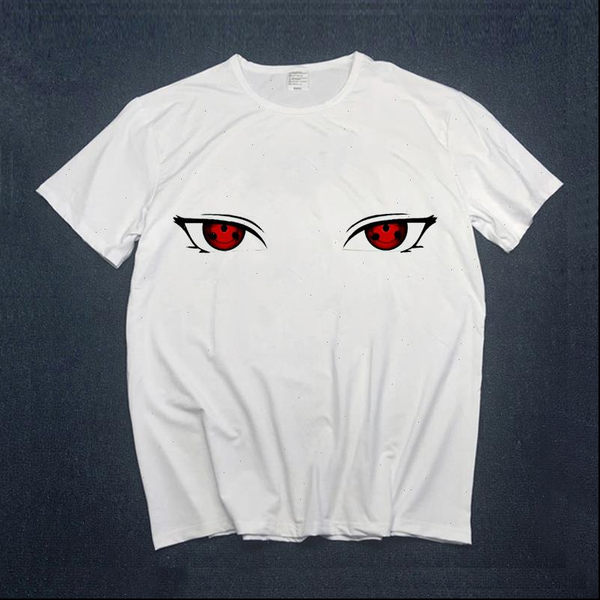 

summer women t shirt short sleeve shirts naruto print cartoon japanese anime o neck harjauku clothes, White