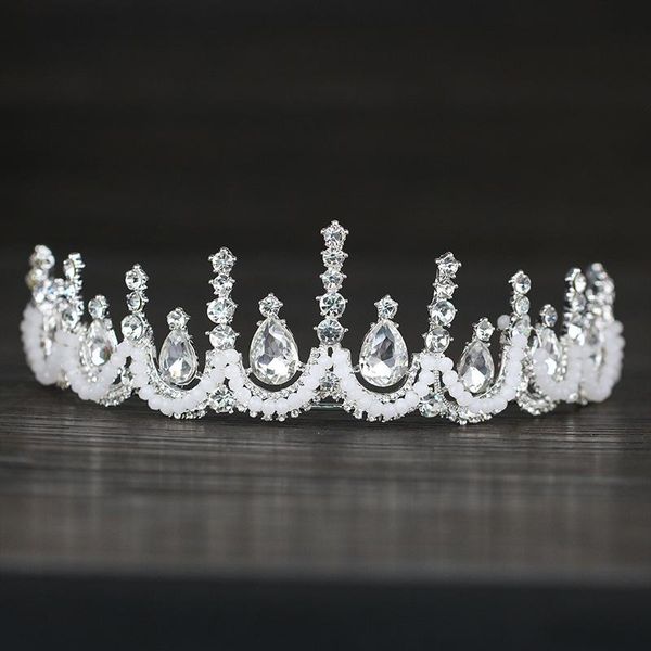 

hair clips & barrettes shining rhinestone tiaras and crowns royal princess diadema headbands for women girls bride wedding jewelry accessori, Golden;silver