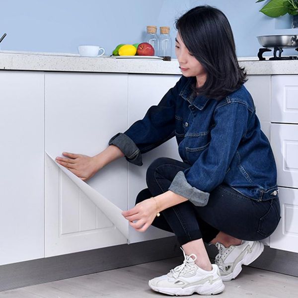 

window stickers nordic self adhesive film wallpaper matte wall old furniture renovation kitchen cabinet waterproof pvc films