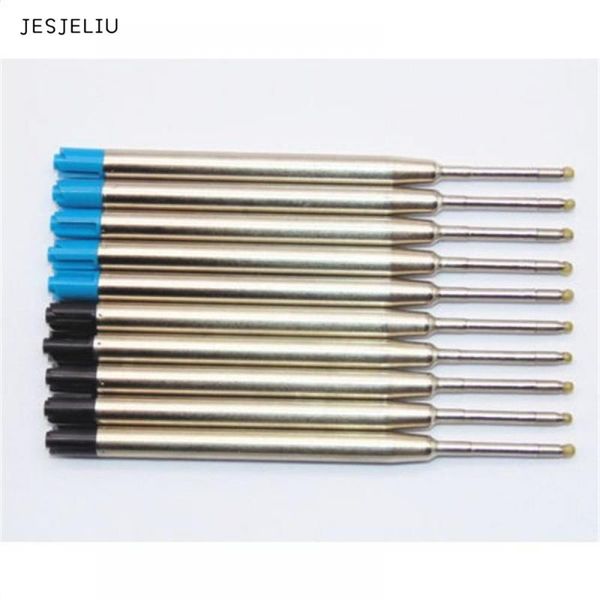 

refills jesjeliu wholesale 10pcs fine ballpoint pen refill filled with smooth ink 0.5mm medium filling parts, Black;red