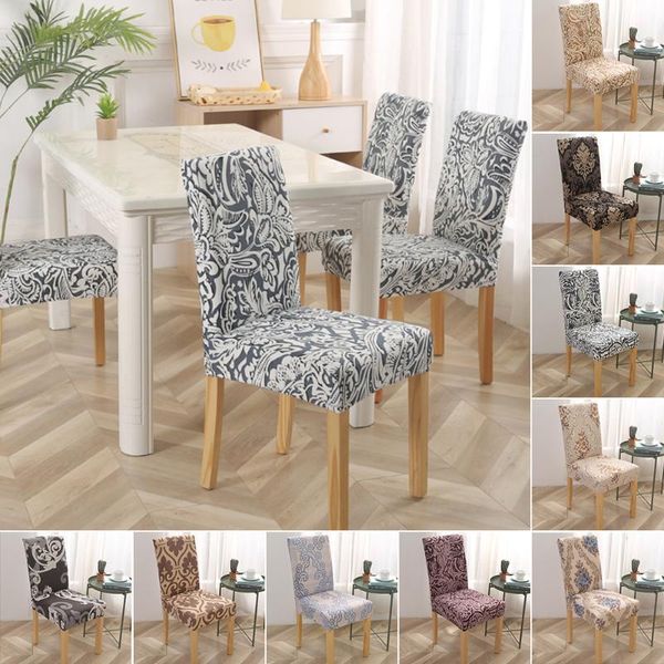 

jacquard chair covers printed stretch slipcover case desk seat cushion armchair for wedding banquet el home 1/2/4/6pcs