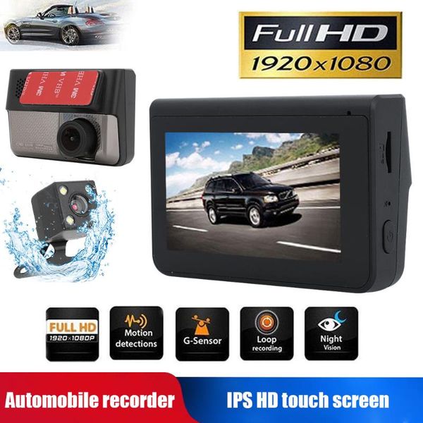 

fhd 170Â°car dvr 3 inches ips touch screen video recorder g-sensor night vision dash cam registrar for cars camera car dvrs