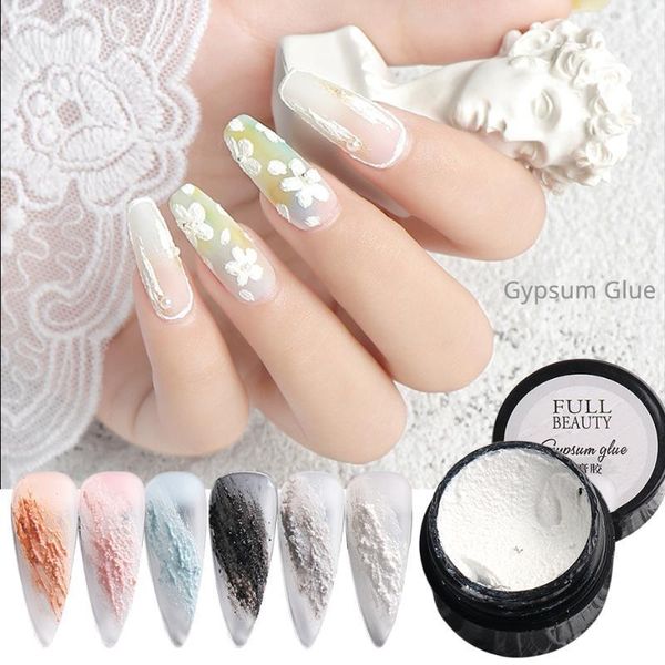 

gypsum gel nail polish white sand effect diy carving relief painting all for manicure art no sticky design le18851, Red;pink