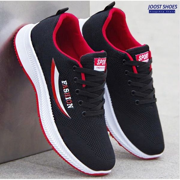

020 2021 trend of versatile flying woven casual shoes comfortable breathable running shoes non-slip wear outdoor 008, Black