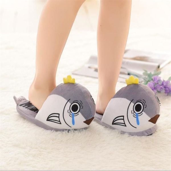 

autumn and winter cute cartoon jianniang surrounding salted fish animation indoor floor warm plush slippers
