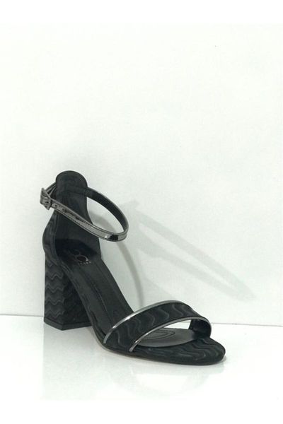 

sandals women's single band high-heeled 806, Black